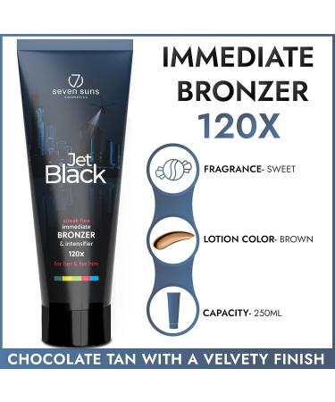 Jet Black Bronzing Lotion - 120x Dark Tanning Lotion for Tanning Beds | 250 ml/8.5 fl. oz - International Shipping - Buy Online on GoSupps.com