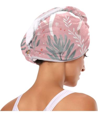 White Horse Pink Hair Towel 2 Pack | Super Absorbent Quick Dry Hair Turbans for Women & Girls - Buy Online on GoSupps.com