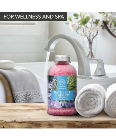 Buy Rosemary Salt 600g - Natural Sea Salt with Essential Rosemary Oil for Bathing Relaxation and Aromatherapy - International Shipping Available - Buy Online on GoSupps.com