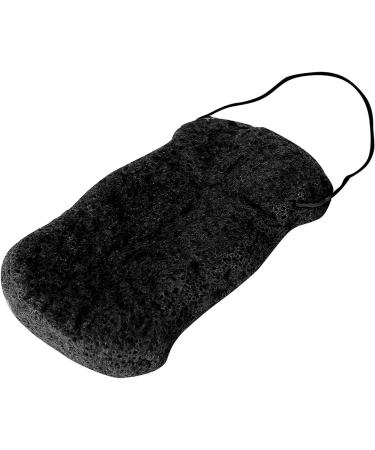 ZJchao Konjac Bathing Exfoliating Sponge | Gentle Body & Facial Cleanser | Long Waves Black Massage Tool - International Shipping - Buy Online on GoSupps.com