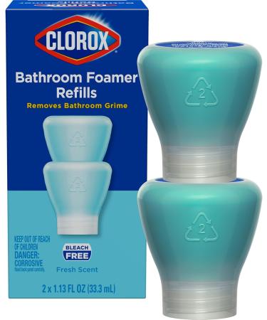 Clorox Bathroom Foamer Refill Cartridge - Fresh Scent 2-Pack for Reusable Spray Bottle | Eco-Friendly Household Essentials - Buy Online on GoSupps.com