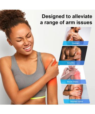 Supegear Compression Bracelet for Upper Arm - Comfortable Biceps Tendinitis Support Sleeve for Pain Relief & Muscle Tension (Black) - Buy Online on GoSupps.com