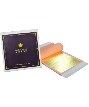 Barnabas Blattgold 23k Genuine Gold Leaf Sheets - 3.4 inches - 10 Sheets Booklet - Transfer Patent Leaf - Buy Online on GoSupps.com