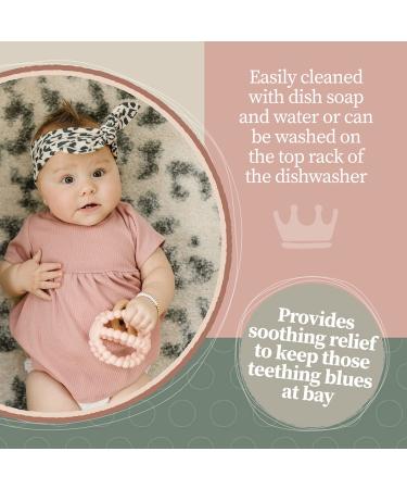 Little Great Orbit Ball Rattle - Silicone Teething Toy & Natural Wood Rattle | BPA & Phthalate Free - Blush - Buy Online on GoSupps.com