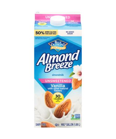 Almond Breeze Blue Diamond, Almond milk, Lactose free, Vanila, 64 Oz Vanilla 64 Fl Oz