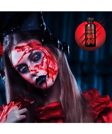 UNIMEIX 2 OZ Fake Blood Makeup Kit - Washable SFX Stage Blood for Halloween Zombie & Vampire Cosplay Parties - Buy Online on GoSupps.com