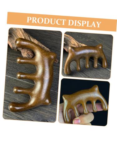 Minkissy Sandalwood Cat Kamm - Wooden Massage Comb & Gua Sha Tool for Hair & Facial Care | Wide Teeth Head Massager - Buy Online on GoSupps.com