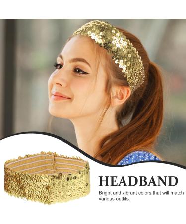 Lurrose Green Sequin Headband for Women & Girls - 1pc Gold Size 1 - Stylish Hair Accessory for Any Occasion - Buy Online on GoSupps.com
