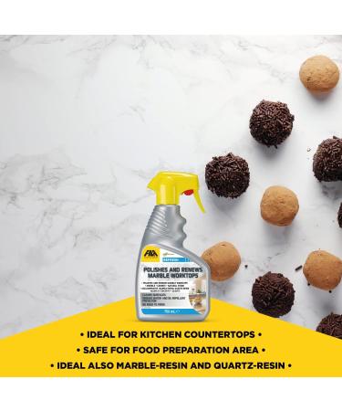 FILA Surface Care Solutions REFRESH Marble Cleaner For Worktops Polishes And Renews Kitchen Worktop Ideal For Granite Quartz And All Natural Stone Stain Remover 750ml Single - Buy Online on GoSupps.com