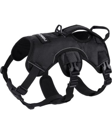 Rabbitgoo no-pull dog harness with a handle for mid-layer dogs large dogs breast dishes Reflecting dishes Adjustable dog vest for outdoor training safe control padded black l l (1 Pack) black - Buy Online on GoSupps.com