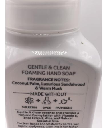 Coconut Sandalwood Gentle Foaming Hand Soap - 8.75 oz | Luxurious Hydrating & International Shipping Available - Buy Online on GoSupps.com