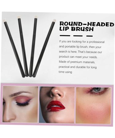 Minkissy 4pcs Portable Lip Brush Set | Disposable Lip Balm & Gloss Applicator | Round Head Smudge Stick for Perfect Lips - Buy Online on GoSupps.com