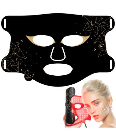 brori LED Face Mask - 7 Colors Red Blue Infrared Light Therapy Mask for Facial Skin Care & Treatment Device Beauty Skincare Gifts black