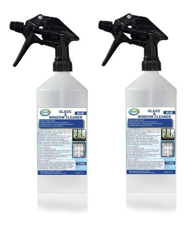 JOVS Glass and Window Cleaner (2 X 1L)- Shower Glass Mirror Window Cleaner Liquid - Streak-Free Grime Remover Glasses Spray Cleaner for Crystal Clear Surfaces. Indoor and Outdoor Shine