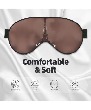 Buy SSIMOO Parisian Coffee Eiffel Tower Print Eye Mask - Ultra-Soft Light-Blocking for Optimal Comfort & Restful Sleep | International Shipping Available - Buy Online on GoSupps.com