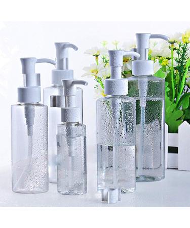 Refillable Plastic Clear Flat Pumps Lotion Cream Cleansing Oil Dispenser Bottle Travel Bottles Pump Bottle Make Up Cosmetic Container Holder Pack of 3 (150ml) 3 Count (Pack of 1) - Buy Online on GoSupps.com