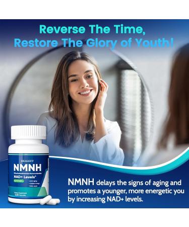 Pure NMNH(NMN Supplement Alternative)(Dihydronicotinamide Mononucleotide)for Women with Skin Aging 600mg: NAD Supplement for Anti-Aging Breakthrough - Boost NAD+ levels Liposome Capsules 120 Servings - Buy Online on GoSupps.com