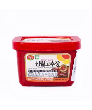 NongHyup Korean Red Chili Pepper Paste, Product of Korea, Natural & Delicious Fermented Hot Spicy Pepper Sauce, Arumchan Gochujang,    , 100%  (500g/1.10lbs) Glutinous Rice Gochujang
