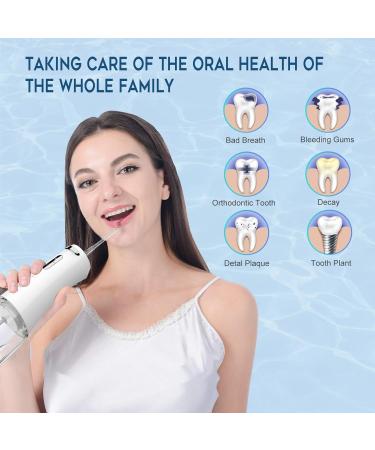 Buy Cordless Oral Irrigator - Portable Electric Tooth Cleaner 4 Modes & 6 Nozzles 300ML Water Tank IPX7 Waterproof Water Flosser for Superior Oral Care - Buy Online on GoSupps.com