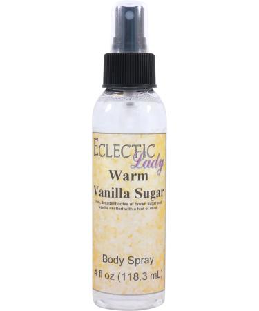 Warm Vanilla Sugar Body Spray Body Mist for Women with Clean Light & Gentle Fragrance Long Lasting Perfume with Comforting Scent for Men & Women Cologne with Soft Subtle Aroma For Daily Use Regular Strength 4 Fluid Ounces