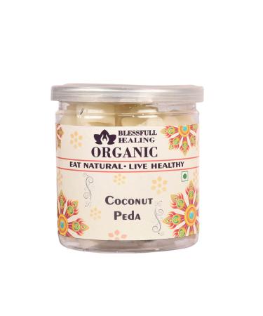 Blessfull Healing Organic Coconut Peda 300 Gram Airtight Container (Packing May Vary)
