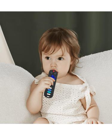 UWSIC Baby Silicone Teething Toy Remote Control Shape Teethers 2 Pcs - BPA Free, Black & Pink (6-18 Months) | Chew Toys - Buy Online on GoSupps.com