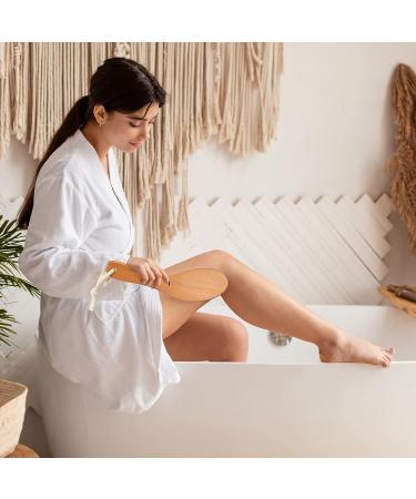 2-Piece Natural Boar Bristle Body Brush Set for Dry Skin Exfoliation - Buy Online on GoSupps.com
