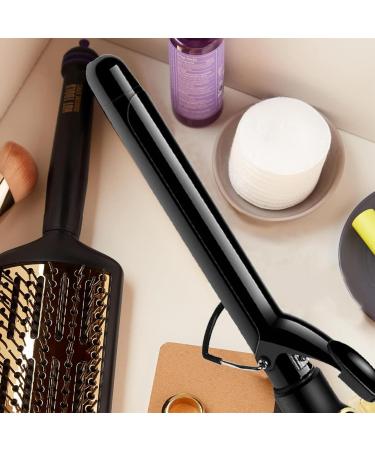 Buy Long Barrel Curling Iron - Ceramic Tourmaline Curl Wand with 5 Heat Settings Digital Control for All Hair Types - Up to 980 F - Black - Buy Online on GoSupps.com