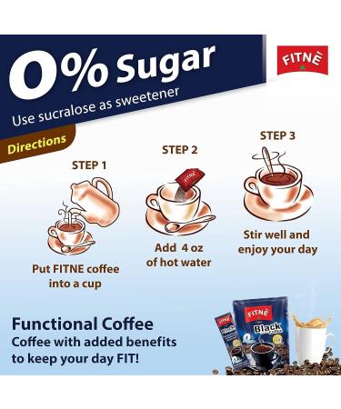  FITN FiTNE Coffee with coenzyme Q-10 + L-carnitine 50g Instant Black Coffee Zero Sugar - Buy Online on GoSupps.com