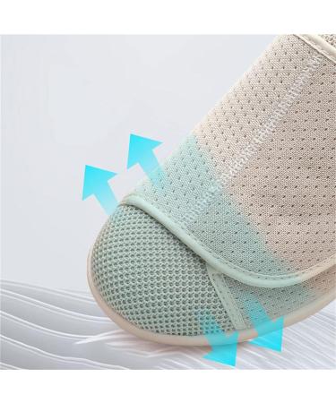 Yytcsjz Diabetic Orthopedic Slip-Resistant Slippers for Seniors - Beige, 23.5cm - Buy Online on GoSupps.com