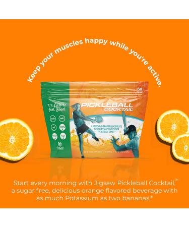 Jigsaw Health Pickleball Cocktail Orange Electrolyte Drink - 60 Packets (10.58 oz) for Hydration & Performance - Buy Online on GoSupps.com