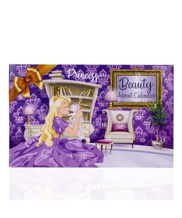 Accentra Princess Calendar for Girls with 24 make-up beauty cosmetics and jewelry products for a varied and stylish advent season