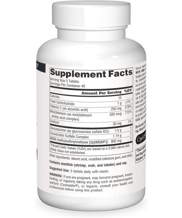 Source Naturals Glucosamine Chondroitin Complex with MSM - 120 Tablets for Joint Health - Buy Online on GoSupps.com