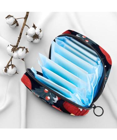 Women Bands Storage Bag - Merry Christmas Pattern Travel Makeup Organizer & Menstrual Cup Pocket - High Capacity 1 Count - Buy Online on GoSupps.com