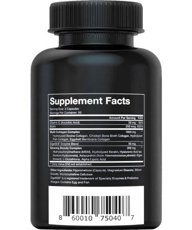 Vital Vitamins Multi Collagen Capsules with Biotin Hyaluronic Acid Vitamin C - Type I II III V X Peptides - Collagen Supplements for Men & Women - Hair Skin Nails Beauty Complex - 150 Count 150 Count (Pack of 1) Mul  - Buy Online on GoSupps.com