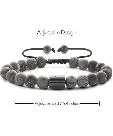 Gemstones Magnetic Healing Bracelet - Natural Crystal Howlite - Adjustable for Men and Women - Chakra Balance, Pain and Stress Relief - Aromatherapy Bracelet for Meditation and Yoga - Buy Online on GoSupps.com