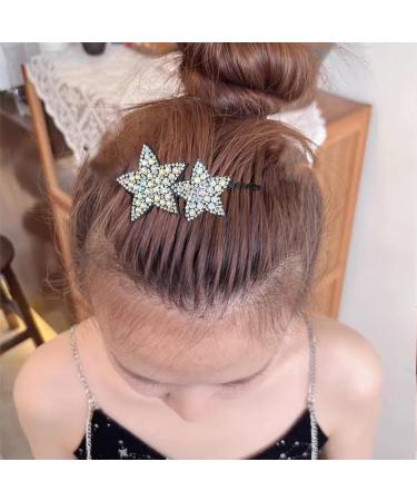Hair Comb Clips - Shape Hair Finishing Fixer Comb | ABS Upside-Down Comb Hairpin Pentagram Hairpin Hair Finishing Fixer Comb Bridal Hair Pins Hair Accessories For Girls Women - Buy Online on GoSupps.com