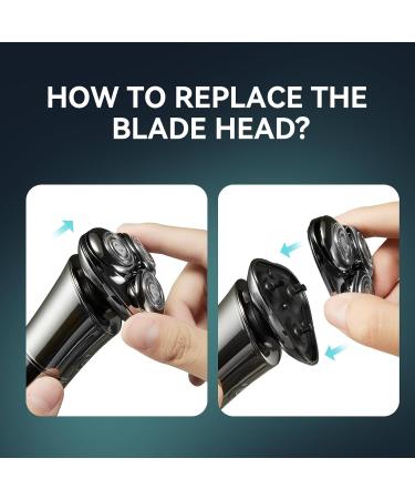 Electric Razor for Men KENSEN Electric Shavers for Men Electric Razor Rotary Mens Electric Shavers Waterproof Rechargeable Shavers for Men LED Display Cordless Mens Shaver (Razor Heads) - Buy Online on GoSupps.com