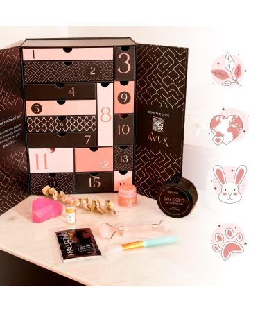 AVUX Beauty Care Bundle - 31 Pc Bath and Body Set with Jelly Mask, Jade Roller, Gua Sha, and More - Spa Set Gift for Girls and Women - Ideal for Birthdays and Weddings - 36 Pcs - Buy Online on GoSupps.com