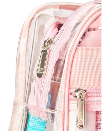 Premium Clear Makeup Cosmetic Toiletry Organizer Bag | Stadium Approved Clear Tote Bag | Mini Clear Purse for Gym, Work, Travel - Pink - Buy Online on GoSupps.com