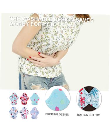 6pcs Washable Menstrual Pads - Reusable Bamboo and Carbon Fiber Cloth Aunt Towel Pad for Women - Nursing Mat Pantiliners - 1 Count - Buy Online on GoSupps.com