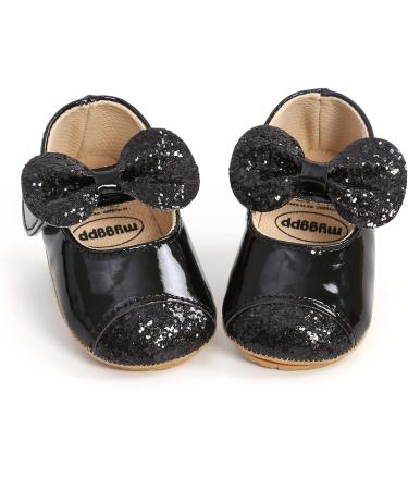 RVROVIC Baby Girl Moccasins - Infant Princess Sparkly Soft Sole Shoes (6-12 Months, Black) - Buy Online on GoSupps.com