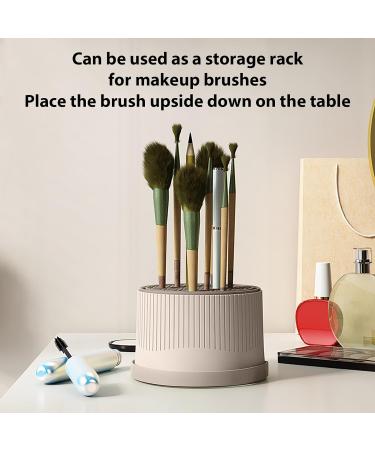 Makeup Brush Scrubber | 3 In 1 Makeup Brushes Cleaner Silicone - Multifunctional Cosmetic Brush Cleaner with Handle Brush Drying Rack for Makeup Sponge Puff Brush Dudok Khaki - Buy Online on GoSupps.com