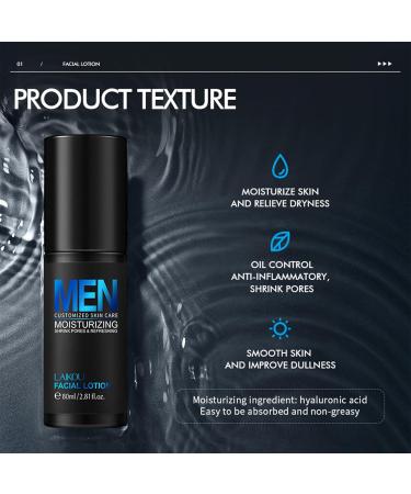Cool Oil Control Men's Skin Care Kit - Daily Routine Set with Face Wash Moisturizer Toner & Hydrating Mask for Deep Cleansing - Buy Online on GoSupps.com