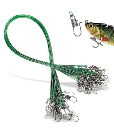 Steel fishing line fishing cord leader fishing wire guide leader wire fishing fishing steel leaders stainless stainless steel fishing wire wire wire wire leader with rotating vertebrae and snaps for fishing the outside 100 pieces