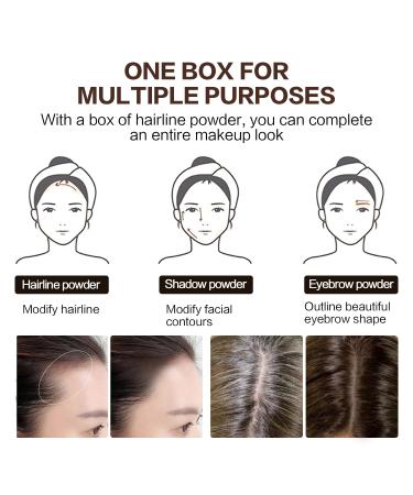 Hairline Powder (Black) - Quick Touch-Up for Hair Loss Roots Eyebrows & Beard | Long-Lasting Formula for Men & Women - Buy Online on GoSupps.com