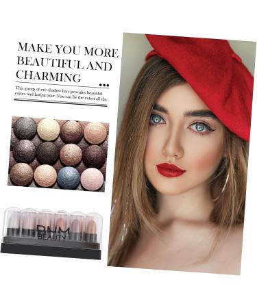 Beavorty 1box 12 Shadow Box Matte Eyeshadow Eye Shadow Pencil Eyeshadow Stick for Women Flash Pen 1 count (Pack of 1) As Shown - Buy Online on GoSupps.com