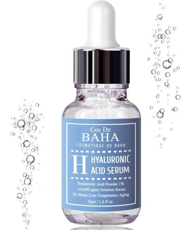 Pure 100 Hyaluronic Acid Serum for Face by CosDeBAHA Anti Aging Moisturizer Natural Collagen Plumping Booster Anti Wrinkle Formula! Drop of Youth Increase Skin Hydration Korean Skin Care 30ml - Buy Online on GoSupps.com
