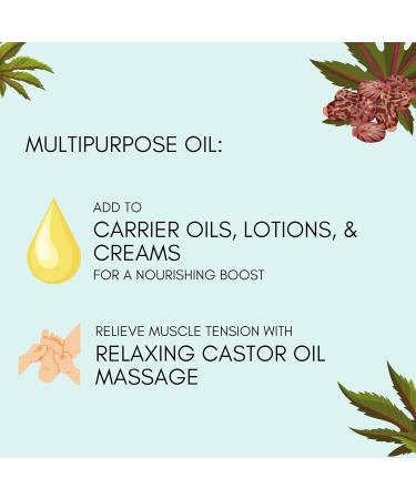 Herbion Naturals Organic Castor Oil 3.3 oz - USDA Certified 100% Pure Cold Pressed Hexane-Free - Hair & Skin Moisturizer Boosts Hair Growth Glass Bottle with Dropper - Buy Online on GoSupps.com