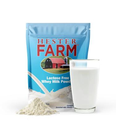 Hester FARM Lactose Free Whey Milk Powder, Lactose Free Milk Product, for Kids and Adults, For Drinking, Cooking, Baking, 800g Milk, 4-Year Shelf-Life, Emergency Food Supply Milk 800 Gram (Pack of 1)